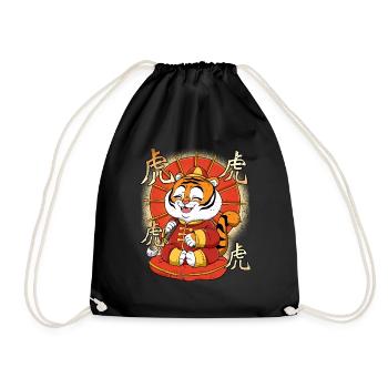 Année du Tigre Nouvel An lunaire chinois - Sac de sport léger - noir - Devant