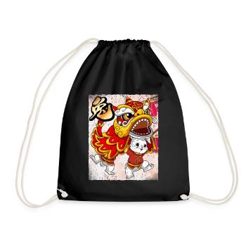 Year of the Rabbit Lunar New Year Chinese - Drawstring Bag - black - Front