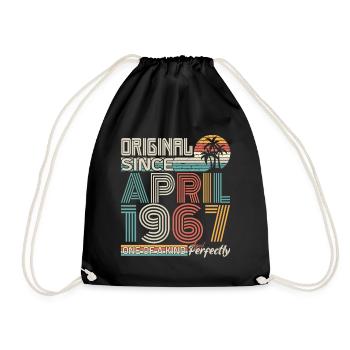 Avril 1967 anniversaire avril 1967 cadeau 1967 - Sac de sport léger - noir - Devant