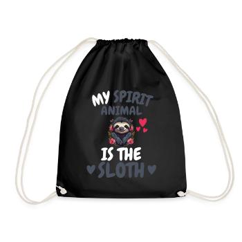 Mon don animal spirituel Drôle de paresseux - Sac de sport léger - noir - Devant