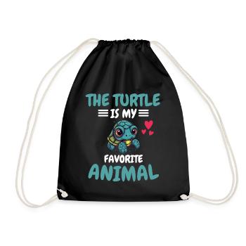 Animal préféré Océan Animal Cadeau Tortue - Sac de sport léger - noir - Devant