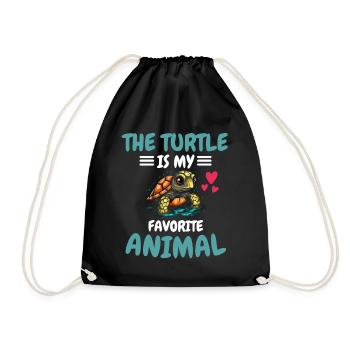 Animal animal préféré Animal Animal Cadeau Tortue - Sac de sport léger - noir - Devant