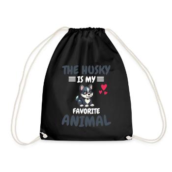 Chien animal préféré Pet Gift Husky - Sac de sport léger - noir - Devant