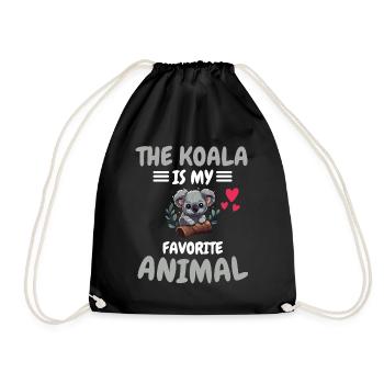 Animal préféré Australie Zoo Animal Cadeau Koala - Sac de sport léger - noir - Devant