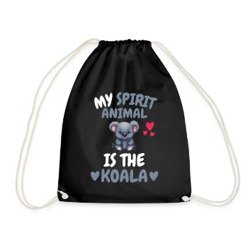 Mein spirituelles Tier Geschenk Australien Koala - Turnbeutel - Schwarz - Vorne