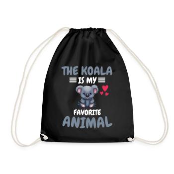 Animal préféré Australie Animal Gift Zoo Koala - Sac de sport léger - noir - Devant