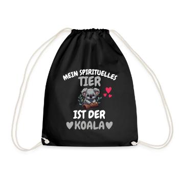 Australien Tier Geschenk Tierliebhaber Koala - Turnbeutel - Schwarz - Vorne