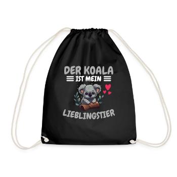 Lieblingstier Zoo Tier Geschenk Australien Koala - Turnbeutel - Schwarz - Vorne