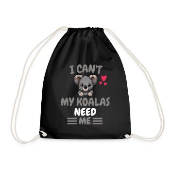 Je ne peux pas Australie Animal Gift Koala - Sac de sport léger - noir - Devant