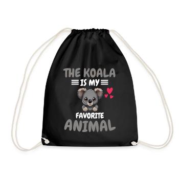Animal préféré Australie Zoo Animal Cadeau Koala - Sac de sport léger - noir - Devant