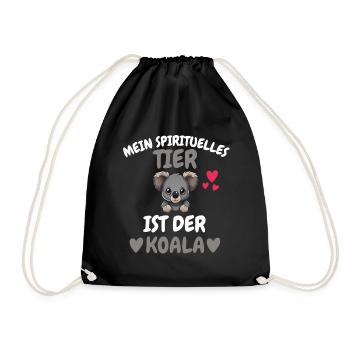 Australien Tier Geschenk Tierliebhaber Koala - Turnbeutel - Schwarz - Vorne