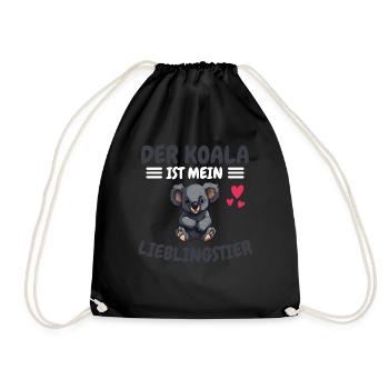 Lieblingstier Zoo Tier Geschenk Australien Koala - Turnbeutel - Schwarz - Vorne