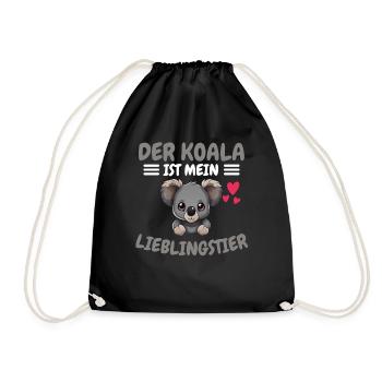 Lieblingstier Zoo Tier Geschenk Australien Koala - Turnbeutel - Schwarz - Vorne