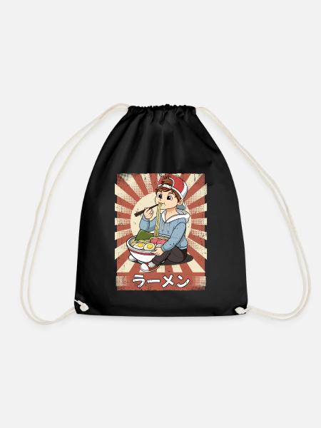 Ramen Junge Nudelsuppe Ramen - Turnbeutel - Schwarz