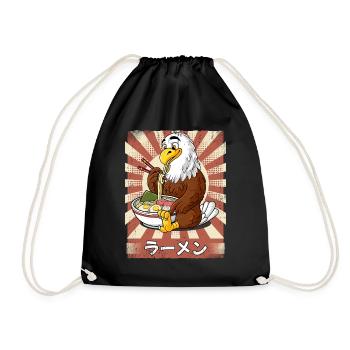 ramen soupe de nouilles aigle ramen - Sac de sport léger - noir - Devant