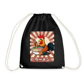 ramen coq soupe de nouilles ramen - Sac de sport léger - noir - Devant