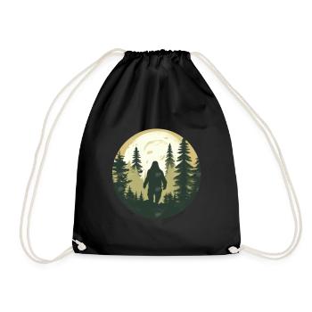 Extérieur Sasquatch Forest Cryptid Cadeau Bigfoot - Sac de sport léger - noir - Devant