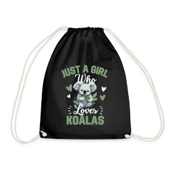 Australie Animal Koala Fille Cadeau Koala - Sac de sport léger - noir - Devant