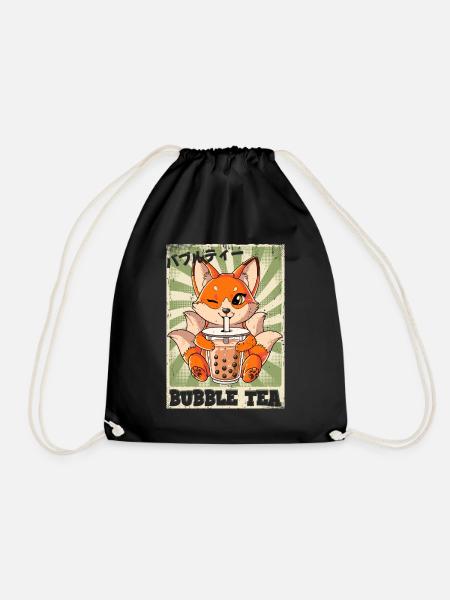 Boba Tea Kitsune Bubble Tea - Turnbeutel - Schwarz