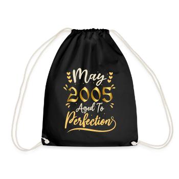 Mai 2005 Mai anniversaire May 2005 - Sac de sport léger - noir - Devant