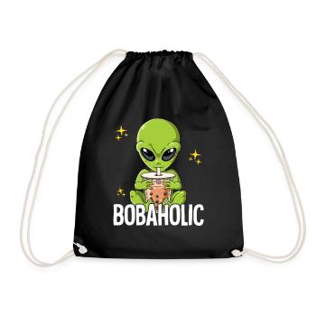 Bubble Tea Alien Boba Tea Bobaholic - Sac de sport léger - noir - Devant