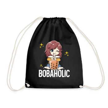 Bubble Tea Anime Girl Boba Tea Bobaholic - Sac de sport léger - noir - Devant