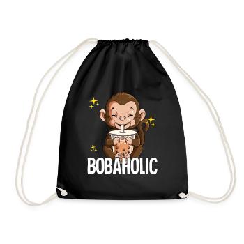 Bubble Tea Monkey Boba Tea Bobaholic - Sac de sport léger - noir - Devant