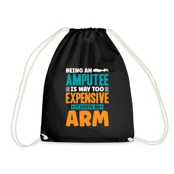 Being an amputee an arm - Turnbeutel - Schwarz - Vorne
