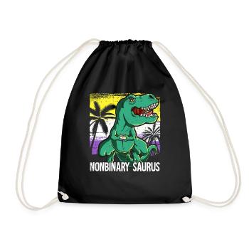 Fierté LGBTQ Nonbinary Saurus Costume Mois de la fierté - Sac de sport léger - noir - Devant