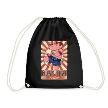Muay Thai - Turnbeutel - Schwarz - Vorne