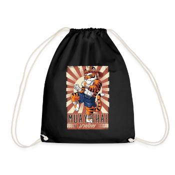 Muay Thai - Turnbeutel - Schwarz - Vorne