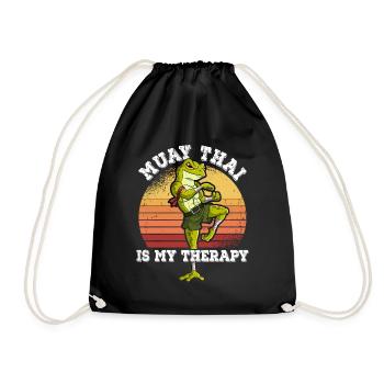 Le Muay Thai est ma thérapie - Sac de sport léger - noir - Devant