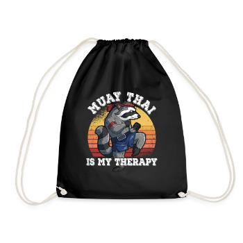Le Muay Thai est ma thérapie - Sac de sport léger - noir - Devant