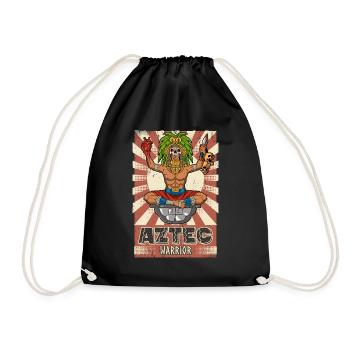 Guerrier aztèque mexicain Aztèques - Sac de sport léger - noir - Devant