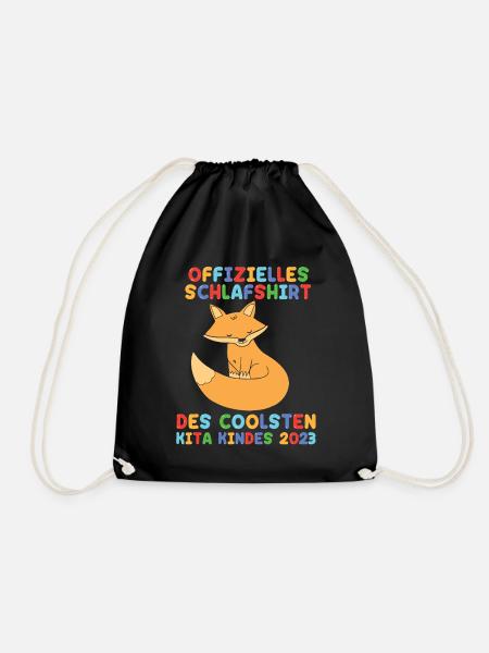 Fuchs Kita Kindergarten 2023 - Turnbeutel - Schwarz