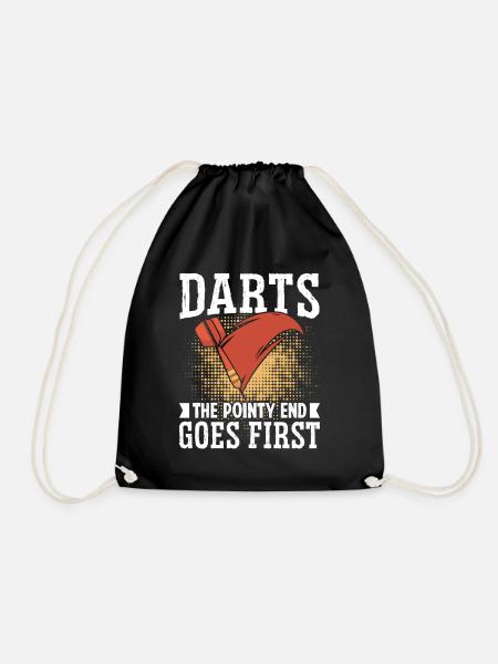 Darts The pointy end goes first - Turnbeutel - Schwarz