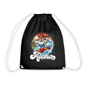 Aloha Hawaiian Hawaiian Surfer Surfing - Sac de sport léger - noir - Devant