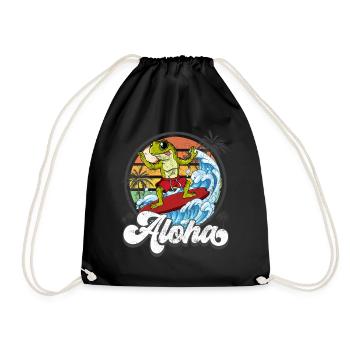 Aloha Hawaiian Hawaiian Surfer Surfing - Sac de sport léger - noir - Devant