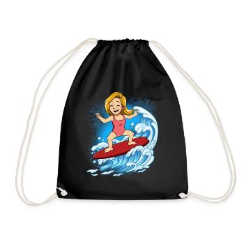 Surfeurs de vagues Surfeurs Surfeurs - Sac de sport léger - noir - Devant