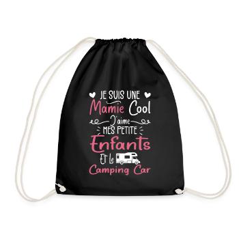 Mamie J'aime Mes Petite Enfants et le Camping-Car - Sac de sport léger - noir - Devant