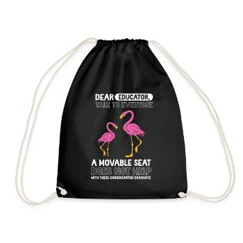 Flamingo Kita Kindergarten 2023 - Turnbeutel - Schwarz - Vorne