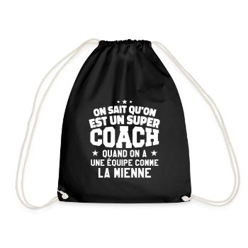Un Super Coach Cadeau Entraîneur Sportif Humour - Sac de sport léger - noir - Devant