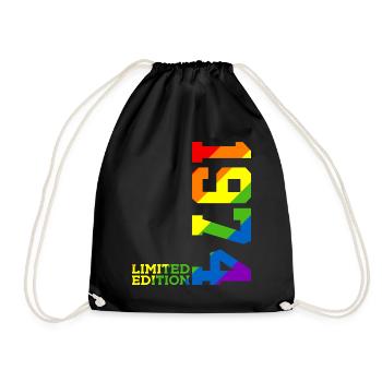 LGBTQ 1974 RAINBOW QUEER 52ND BIRTHDAY PRIDE - Drawstring Bag - black - Front