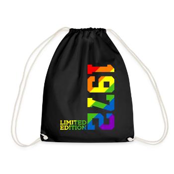 LGBTQ 1972 RAINBOW QUEER 54TH BIRTHDAY PRIDE - Drawstring Bag - black - Front