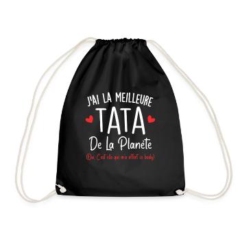 J'ai la meilleure tata de la planète - Sac de sport léger - noir - Devant