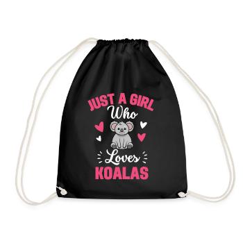 Zoo Animal Koala Girl Cadeau pour femmes Koala - Sac de sport léger - noir - Devant