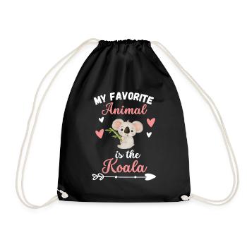 Animal préféré Australie Animal Gift Zoo Koala - Sac de sport léger - noir - Devant