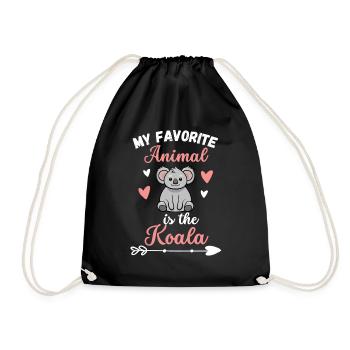 Australie Animal Mon animal préféré est le koala - Sac de sport léger - noir - Devant