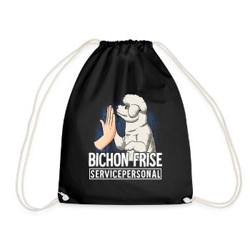 Bichon Frise - Sac de sport léger - noir - Devant