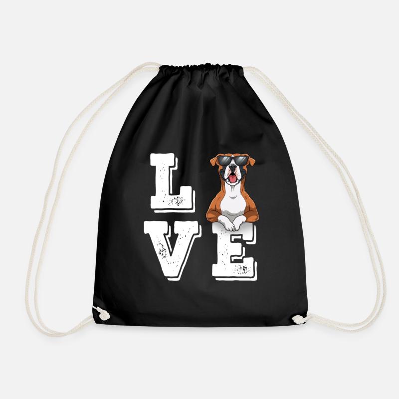 Love Boxer - Turnbeutel - Schwarz
